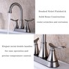 2-Handle 4-Inch Brushed Gold Bathroom Faucet, Bathroom Vanity Sink Faucets with Pop-up Drain and Supply Hoses - 2 of 4