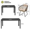 Crestlive Products 6 Person Aluminum Outdoor Dining Set Rectangular Expandable Dining Table with chairs Waterproof Rust-Proof All Weather - 3 of 4