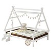 KWPZQEB House Shape Platform Bed, Montessori House Bed with Stairs, Solid Wood Bed Frame for Kids, Low Profile, No Box Spring Needed - 4 of 4