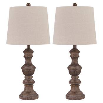 Set of 2 Magaly Poly Table Lamps Brown - Signature Design by Ashley