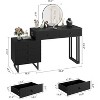 Vanity Desk with Mirror and Lights, Small Makeup Vanity with 5 Drawers for Bedroom - 2 of 4