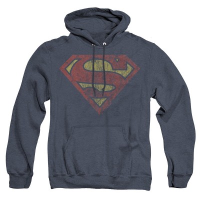 Superman Logo Vintage Pullover Hoodie