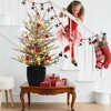 3FT Pre-Lit Artificial Christmas Tree, Tabletop Mini Xmas Tree, Compact for Home Office Dorm, Easy Setup - 4 of 4