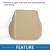 Unique Bargains Polyester Car Seat Lumbar Cushion Memory Foam Support Ergonomic Design 14.17"x15.55"x3.54" Beige 1 Pc - 3 of 4