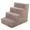 Majestic Pet 4 Step Suede Pet Stairs - Stone - Large - image 3 of 4