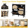Karl Home 4 Flip Drawers Black Particle Board 41.34in. W Shoe Cabinets - 4 of 4