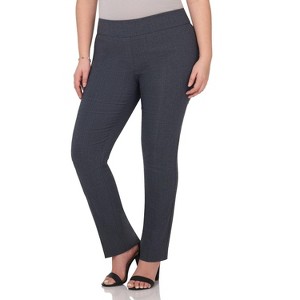 Rekucci Curvy Woman  Straight Leg Pull-On Pants with Tummy Control - 1 of 4