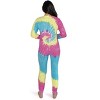 #followme Womens Henley Thermal Bodysuit | Buffalo Plaid, Tie Dye, & Printed PJ Union Suit Loungewear - 3 of 3