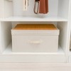 WeThinkStorage 50L Folding Fabric Storage Bin with Lid and Handle Ivory Natural Bamboo - 4 of 4