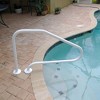Saftron 48"x32" 4 Bend Figure 4 Metal InGround Pool Return to Deck Rail, White - 4 of 4