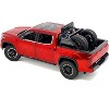 2023 Toyota Tundra TRD 4x4 Pickup Truck Red Metallic with Sunroof and Wheel Rack 1/24 Diecast Model Car - 3 of 3