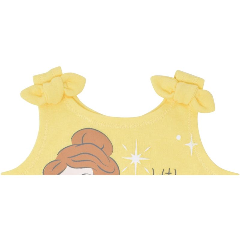Disney Princess Rapunzel Ariel Belle Jasmine Aurora Baby Girls Snap Romper and Headband Newborn to Toddler, 5 of 6