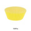Unique Bargains Solid Color Disposable Baking Cups Greaseproof Paper 1.97"x1.18" 100 Pcs - 4 of 4