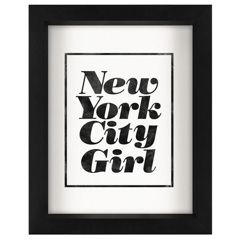 Americanflat Minimalist Motivational New York City Girl' By Motivated Type Shadow Box Framed Wall Art Home Decor, 1 of 10