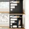 Full Size Metal Loft Bed with Storage Shelves, Cabinets and Wardrobe - 2 of 4
