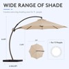 HYLEORY Outdoor Curvy Cantilever Umbrella with Sand Bag Base, Size: 132"/144" - 4 of 4