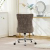 Sapphtopaz Modern Office Chair with Tufted Button Upholstered Adjustable Height Swivel Chair with Metal Base Desk Chair for Home Office - 2 of 4