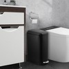 12L Stainless Steel Slim Bathroom Trash Can with Lid Soft Close, Step Pedal, Fingerprint-Resistant Finish for Kitchen or Bathroom - 4 of 4