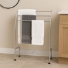 Evideco French Home Goods Freestanding Curved 3 Towels Stand with Shelf Chromed Metal - 4 of 4
