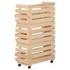 vidaXL Vegetable Trolley 14.6 in.x11.8 in.x31.5 in. Solid Wood Pine - 4 of 4