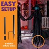 Joyfy Halloween Light-Up Witch Yard Stakes (3 Pack), 51" Flying Witches with Sound Activation for Yard Lawn Garden Decor, Multicolored Lawn Stakes - 4 of 4