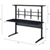 RISOKEYS Gaming Computer Desk Gaming Table with 2 Monitor Holder & with Cup Holder Headphone Hook for Bedroom Small Space Upgrade - 3 of 4