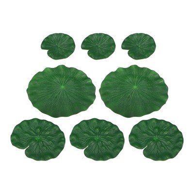 6 Pcs Green Decor Floating Pond Simulated Lotus Leaf Ornaments