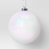 4ct 150mm Christmas Ornament Set Iridescent White/Clear - Wondershop™ - 4 of 4
