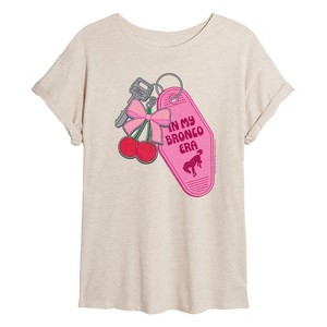 Women's - Ford - In My Bronco Era Keychains Oversized Graphic T-Shirt - 1 of 4