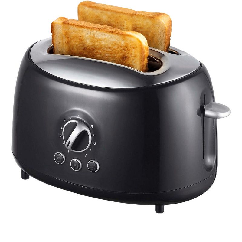 Brentwood Cool Touch 2-Slice Extra Wide Slot Retro Toaster in Black, 1 of 5