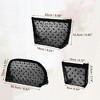 Unique Bargains Women's Heart Shape Print Mesh Makeup Bag 4 Pcs - 4 of 4