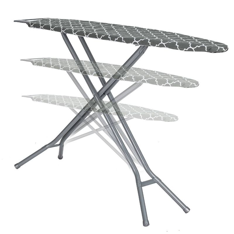 Seymour Home Products 4 Leg Mesh Top Ironing Board with Iron Rest Gray Lattice, 2 of 14