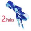 Elerevyo Gender Neutral Colorful Soft Flat Shoe Laces for Sneakers Sports 2 Pairs - 3 of 4