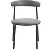 LeisureMod Lume Dining Chair Upholstered in Polyester with Powder-Coated Metal Legs Accent Side Chair for Dining Room, Kitchen - 4 of 4