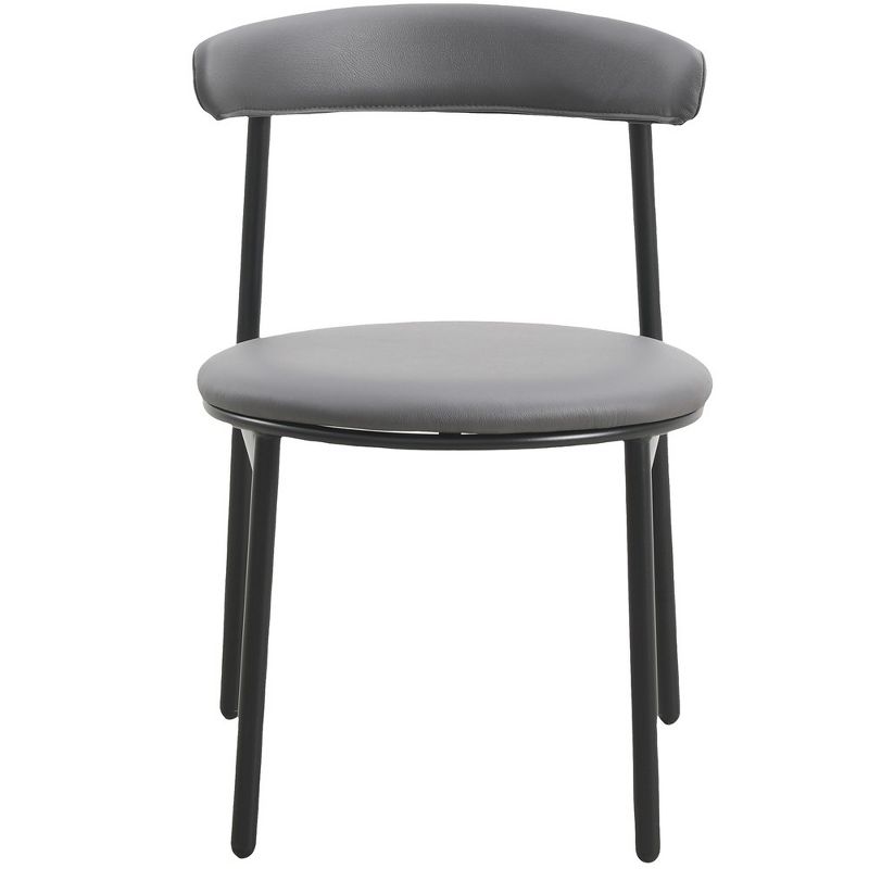 LeisureMod Lume Modern Dining Chair Upholstered in Polyester with Powder-Coated Metal Legs, Contemporary Accent Chair for Dining Room, Kitchen, Side Chair, 4 of 12