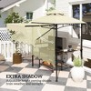 8' x 5' Outdoor Grill Gazebo, Barbecue Gazebo Shelter with Side Awning, 2 Side Shelves and 6 Hooks - 4 of 4