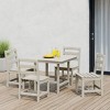WestinTrends Ashore 5-Piece HDPE Outdoor Square Patio Dining Table Set with Armless Side Chairs - 2 of 4