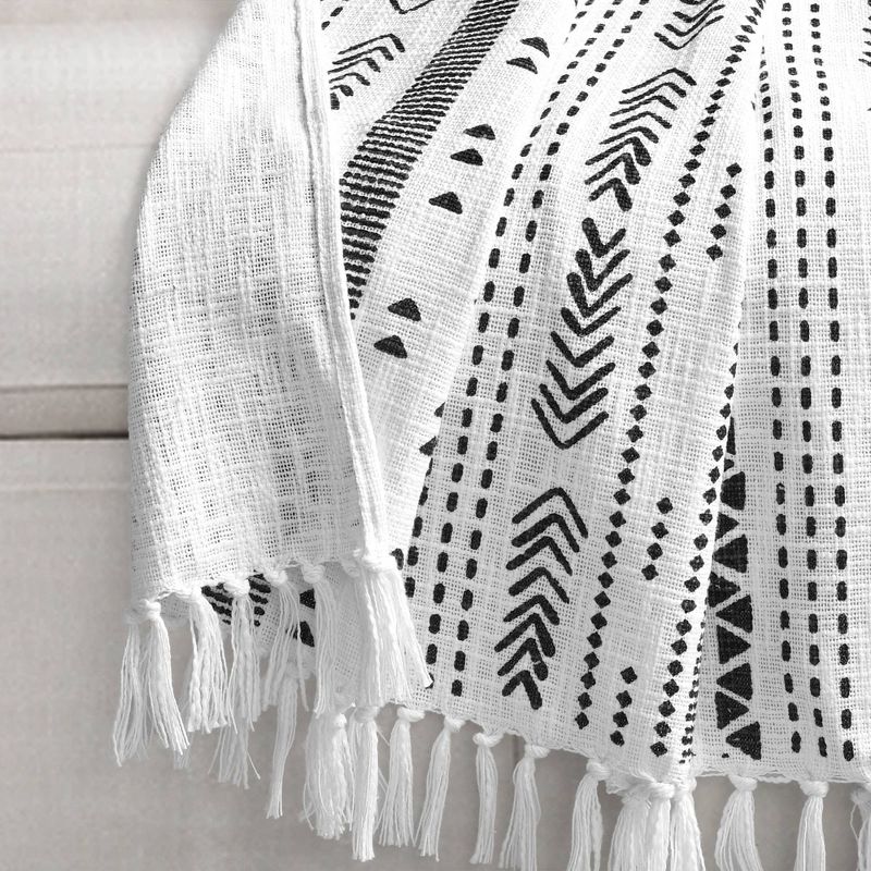 50"x60" Hygge Striped Cotton Slub Tassel Fringe Throw Blanket - Lush Décor, 5 of 9