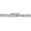 EVERLY JEWELRY | Sterling Silver 7 7/8 CT TGW Amethyst Created White Sapphire Bracelet, 7-inch - 4 of 4