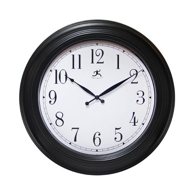 24" Classic Wall Clock Black - Infinity Instruments