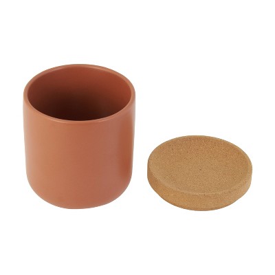 Kamenstein Ceramic and Cork Garlic Keeper Terracotta: Kitchen Storage, Garlic Holder, Lifetime Warranty