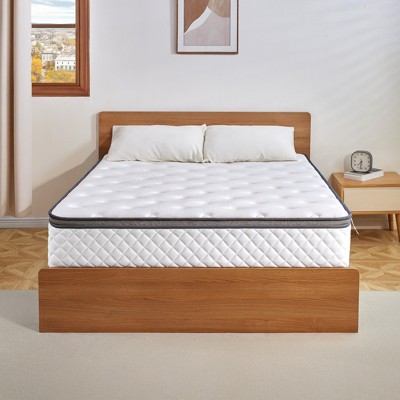Swedrea Hybrid Mattress Medium Cooling Memory Foam Bed-in-a-Box White