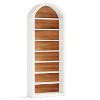 Hommoo 78.7" Tall 8-Tier Arched Bookshelf White - 4 of 4