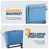 Folding Reclining Stadium Seat with Multiple Pockets, Anti-Slip Bottom, Bleacher Hooks, Adjustable Height - 3 of 4