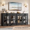 Sideboard Buffet Cabinets with Storage, Kitchen Coffee Bar Cabinet with Glass Door, Modern Sideboard Buffet with Drawer, Sideboard Cabine - 3 of 4