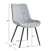 Nordlys Set of 2 Metal and Beige Fabric Dining Chairs Modern Design Style Upholstery Dining Room - 4 of 4