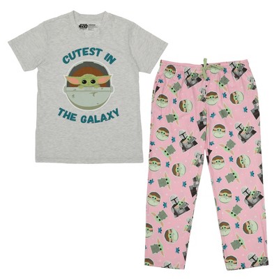 Star Wars Mandalorian Cutest In The Galaxy Women's Sleep Pajama Set