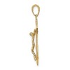 Black Bow Jewelry 14k Yellow or Two-Tone Gold Textured Mariner Crucifix Pendant, 22x35mm - 2 of 4
