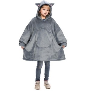 Catalonia Oversized Blanket Hoodie Sweatshirt for Kid Girl Boy, Fleece Wearable Blanket Hoodie Pullover for 7-16yr Teen Youth Kid, Cozy Gift - 1 of 4