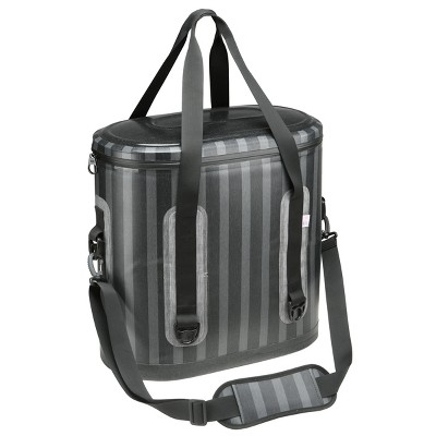 18" Soft Cooler Bag Gray Striped - National Tree Company